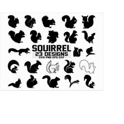 Squirrel SVG/ Squirrel Silhouette/ Squirrel Vector/ Clipart/ Printable/ Cricut/ Cut Files/ Cricut/ Digital File