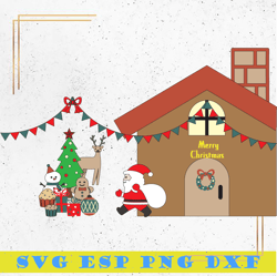 Christmas Gift SVG, Santa SVG, Christmas Tree SVG, Merry Christmas SVG, Happy New Year SVG