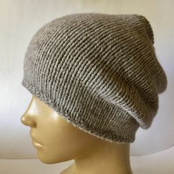 yak hat knit slouch beanie mens womens winter hat