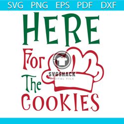 Here For The Cookies Christmas Svg, Christmas Svg, Christmas Cookies Svg, Christmas Cake Svg, Sweet Christmas Svg,