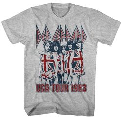 Def Leppard USA Tour 1983 Heather Adult T-Shirt