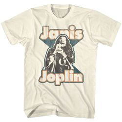 Janis Joplin Janis Natural Adult T-Shirt