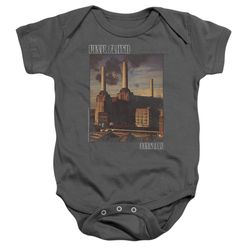 Pink Floyd Faded Animals Baby Onesie T-Shirt Charcoal