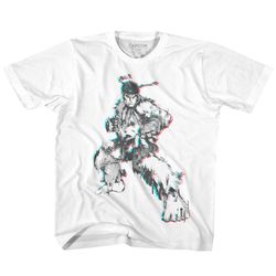 Street Fighter Glitch Fighter White Youth T-Shirt