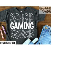 Gaming Squad Svgs | Gamer Shirt Svgs | Video Game Cut Files | Gamer Tshirt Svgs | Svg Files for Cricut | Video Gamer Png