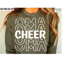 Cheer Oma Svg | Cheerleading T-shirt | Cheer Team Cut Files | Cheer Grandma Svgs | Cheerleading Tshirt | Cheer Squad Png