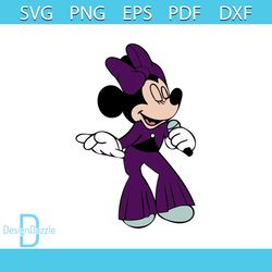 Minnie Diva Svg, Disney Svg, Minnie Svg, Diva Svg, Mickey Mouse Svg, Mickley Svg, Purple Minnie Svg, Singing Minnie Svg,