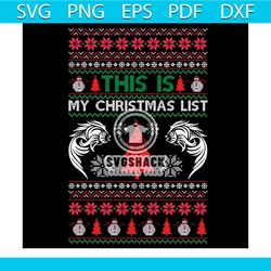 This Is My Christmas List Svg, Christmas Svg, Christmas List Svg