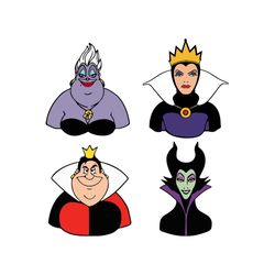 Villains Bundle Svg, Disney Svg, Ursula Svg, Villains Svg, Maleficent Svg, Evil Queen Svg, Queen of Hearts Svg, Disneyla