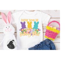 Poppin' Down the Bunny Trail, PNG for Sublimation, Pop It Easter Design, Popit Bunnies, Easter Bunny Shirt PNG, Sublimat
