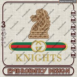 NCAA Fairleigh Dickinson Knights Gucci Embroidery Design, NCAA Teams Embroidery Files, NCAA Machine Embroidery