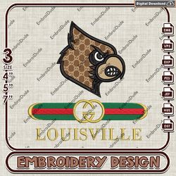 NCAA Louisville Cardinals Gucci Embroidery Design, NCAA Teams Embroidery Files, NCAA Louisville Machine Embroidery