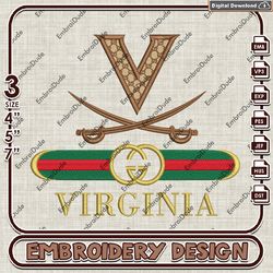 NCAA Virginia Cavaliers Gucci Embroidery Design, NCAA Teams Embroidery Files, NCAA Virginia Cavaliers Machine Embroidery