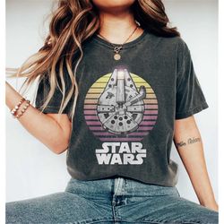 Vintage Disney Star Wars Shirt, Retro Star Wars Comfort Colors Shirt, Millennium Falcon Shirt, Disneyworld Shirts, Disne