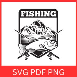 fishing logo vector svg, fish logo svg, fish hook svg