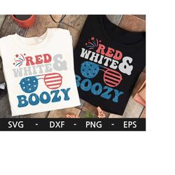 Red white and Boozy svg, 4th of July, American, USA svg ,Memorial Day svg, Independence Day, dxf, png, eps, svg files fo