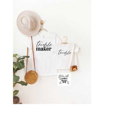Trouble Maker Trouble Mom and Me Matching Mama Mini Blessed Mom Sublimation Mama Bear Baby Shower Summer Printable PNG S