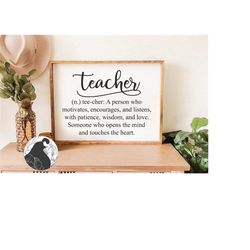 Teacher Definition SVG, Teaching Quote, Teacher Gift, Teacher Appreciation, School Quote, Teacher Saying, Cricut Files,