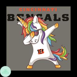 Dabbing Unicorn Cincinnati Bengals Svg, Sport Svg, Cincinnati Bengals Svg, Cincinnati Bengals Football Team Svg, Dabbing