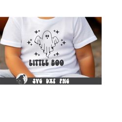 Little Boo SVG, Retro Halloween SVG, Spooky Baby, My 1st Halloween, First Halloween Sublimation, T-Shirt Designs
