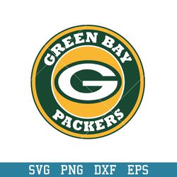 Green Bay Packers Cirlce Logo Svg, Green Bay Packers Svg, NFL Svg, Png Dxf Eps Digital File