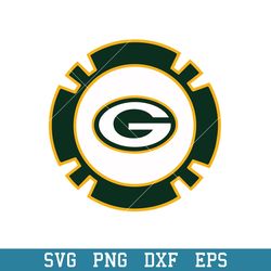 Green Bay Packers Pocker Chip Svg, Green Bay Packers Svg, NFL Svg, Png Dxf Eps Digital File