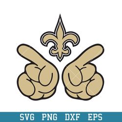 Hand New Orleans Saints Svg, New Orleans Saints Svg, NFL Svg, Png Dxf Eps Digital File