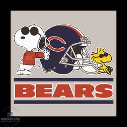 Chicago Bears Snoopy Woodstock Svg, Sport Svg, Chicago Bears Svg, Chicago Bears Football Team Svg, Chicago Bears NFL Svg