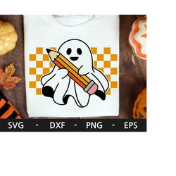 Halloween Teacher shirt svg, Ghost svg, Halloween svg, Teacher shirt, Trick or Treat svg, Funny Halloween png, svg file