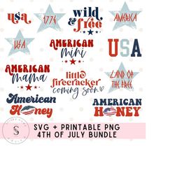 4th of July SVG Sublimation Bundle, 4th of July Svg, Fourth of July Retro Png, Sublimation Design, SVG, Printable PNG,
