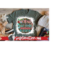 Deck the Halls and not Your Family, Christmas Sublimation, Funny Christmas Quote, Leopard Christmas, Buffalo Plaid, Orna