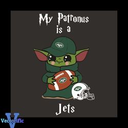 Baby Yoda My Patronus Is A Jets Svg, Sport Svg, New York Jets Svg, Baby Yoda New York Jets Svg, Patronus Svg, New York J