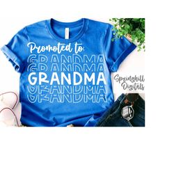 Promoted To Grandma | T-shirt Svgs | New Grandma Shirt | Pregnancy Announcement | Grammy Gift | Birthday Tshirt | Quote