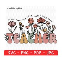 Custom Teacher Sweatshirt Png, Personalized Teaching Gift, Customized Teachers Svg, Teacher Appreciation Gifts, Spring B