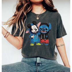 Disney Mickey and Stitch Comfort Colors Shirt, Stitch Shirt, Mickey Shirt, Lilo and Stitch Shirt, Mickey and Friends Dis
