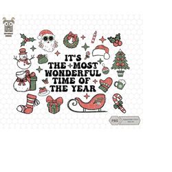 It's The Most Wonderful Time Png, Of The Year Png, Happy Christmas Png, Trendy Christmas Png, Christmas Shirt Png, Xmas
