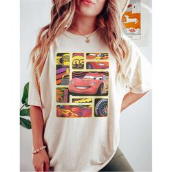 Vintage Lightning Mcqueen Comfort Colors Shirt, Retro Disney Cars Shirt, Disney Pixar Shirt, Cars Shirt, Cars Land Shirt