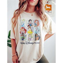 Retro Disney Princess Comfort Colors Shirt, Walt Disney World Princess Shirt, Vintage Disney Princess, Disneyworld Shirt