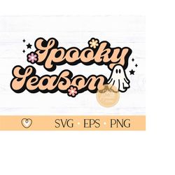 Spooky Season SVG, PNG, Retro Halloween svg, Cute Halloween cut file