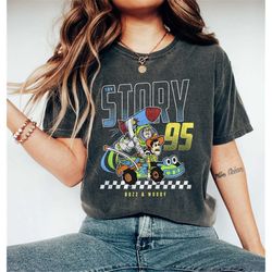 Vintage Disney Toy Story 95' Comfort Colors Shirt, Retro Toy Story Buzz Lightyear and Woody Shirt, Disney Family Shirts,