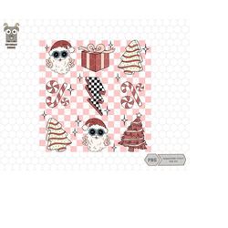 Christmas Pink Png, Merry And Bright, Trendy Christmas Png, Santa Claus Png, Holiday Winter Png, Christmas Shirt, Groovy