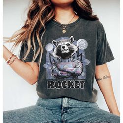 Comfort Colors Retro Rocket Raccoon Shirt, Marvel Guardians Of The Galaxy 3, Rocket Groot Shirt, Guardians Of The Galaxy