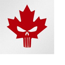 Maple Leaf Skull Canada Car Laptop Motorbike Vinyl Decal Sticker