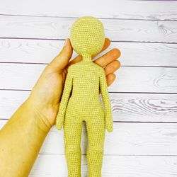 Crochet doll body pattern, Amigurumi doll pattern