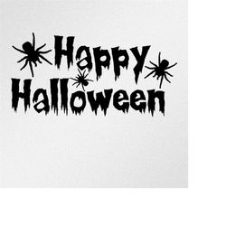 happy halloween spiders vinyl decal sticker