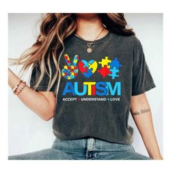 Autism Awareness Shirt for Mothers Day Gift, We Wear Blue for Autism Awareness Tshirt for Mom, Autism Awareness Gift for