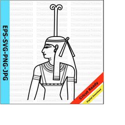 Meskhenet Egyptian God Bust Clip Art svg png jpg eps Vector Graphic Clip Art Egypt Art Coloring Page Vector Egyptian God