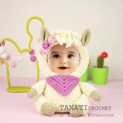Crochet Pattern of Photo Frame plush Llama