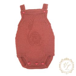 romper knitting pattern | pdf knitting pattern | baby onesie pattern | baby romper | knit romper | v3
