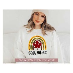 Fall Vibes SVG, Fall - Autumn T Shirt Design Png File Sublimation or Cutting File for Cricut, Instant Download Vector CL